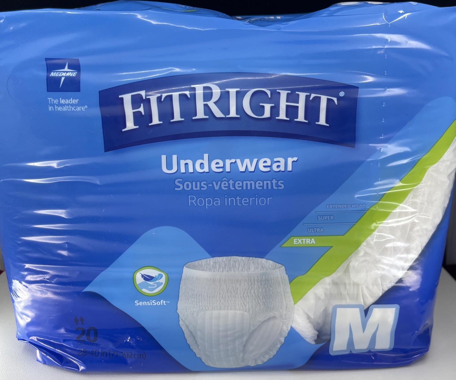FitRight EXTRA Adult Pull Up Underwear Medium Brief 20 Count NEW