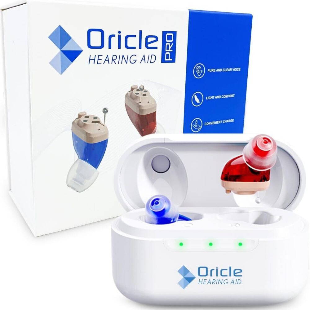 Oricle Pro Hearing Aids for Seniors OTC CIC 16Channel Noise Cancelling by Oricle