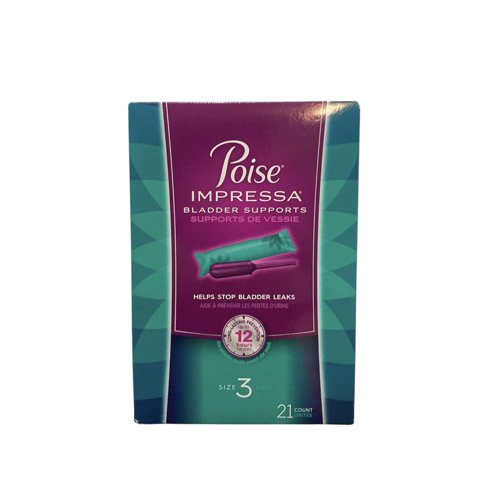 Poise Impressa Bladder Supports Size 3 – 21 Count New Sealed, EXP 08/01/2028