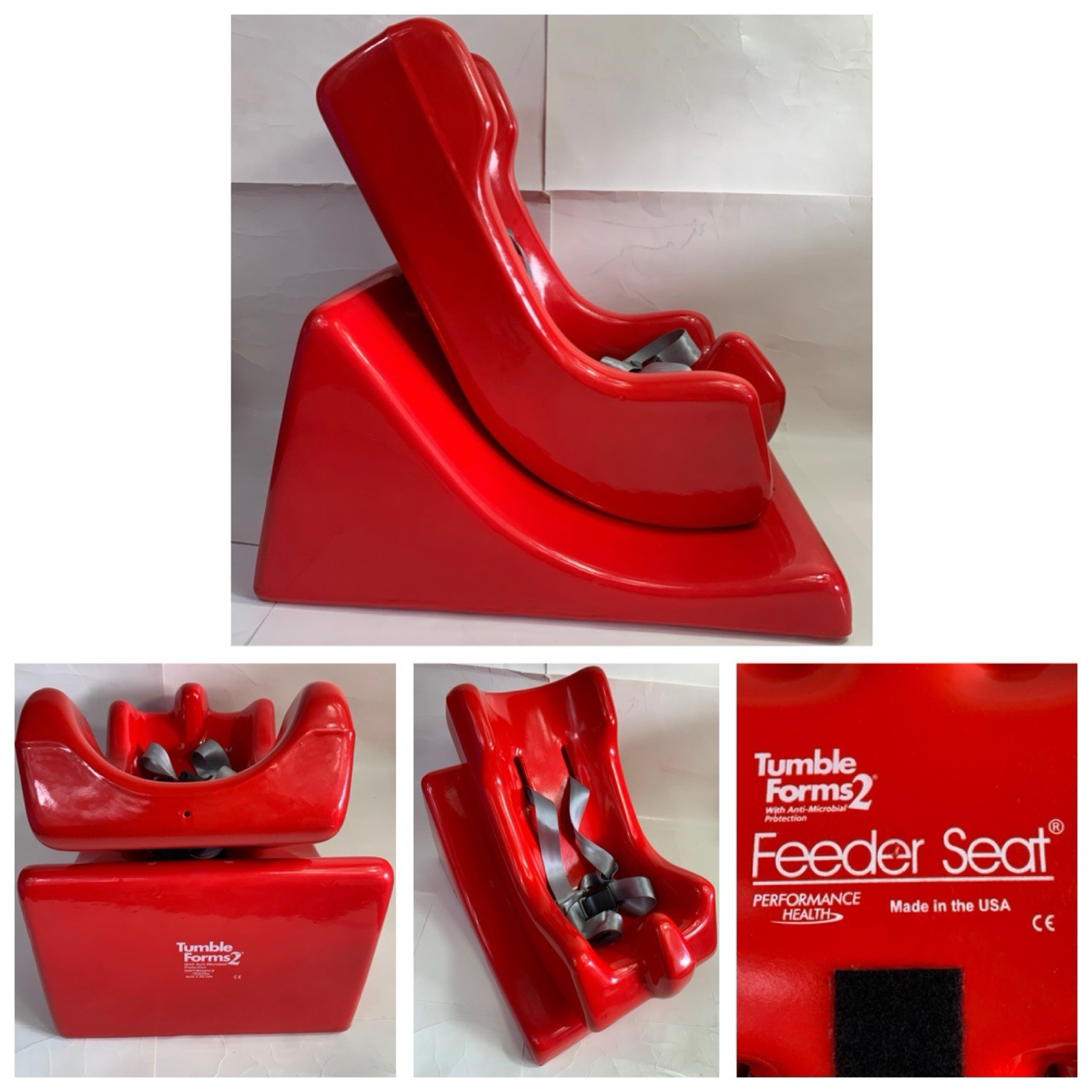 TUMBLE FORMS 2 Small Red Feeder Seat & Positioner Base Excellent Condition USA