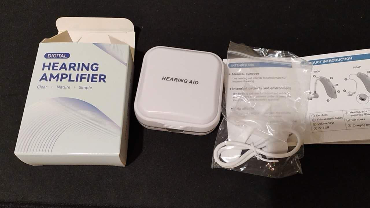 Hearing Aid OTC Digital Elderly Deaf Amplifier BTE Behind Ear, 1 Unit (Grey)