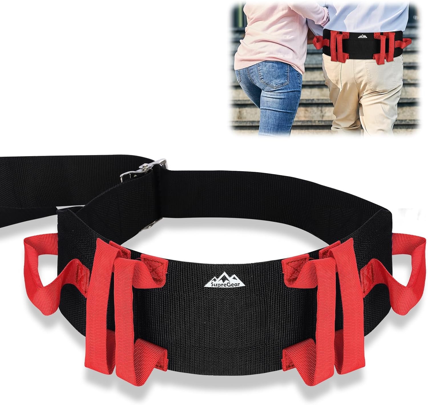 Gait Belt with Handles – Transfer Belts for Seniors, Bariatric, Disabled, Eld…