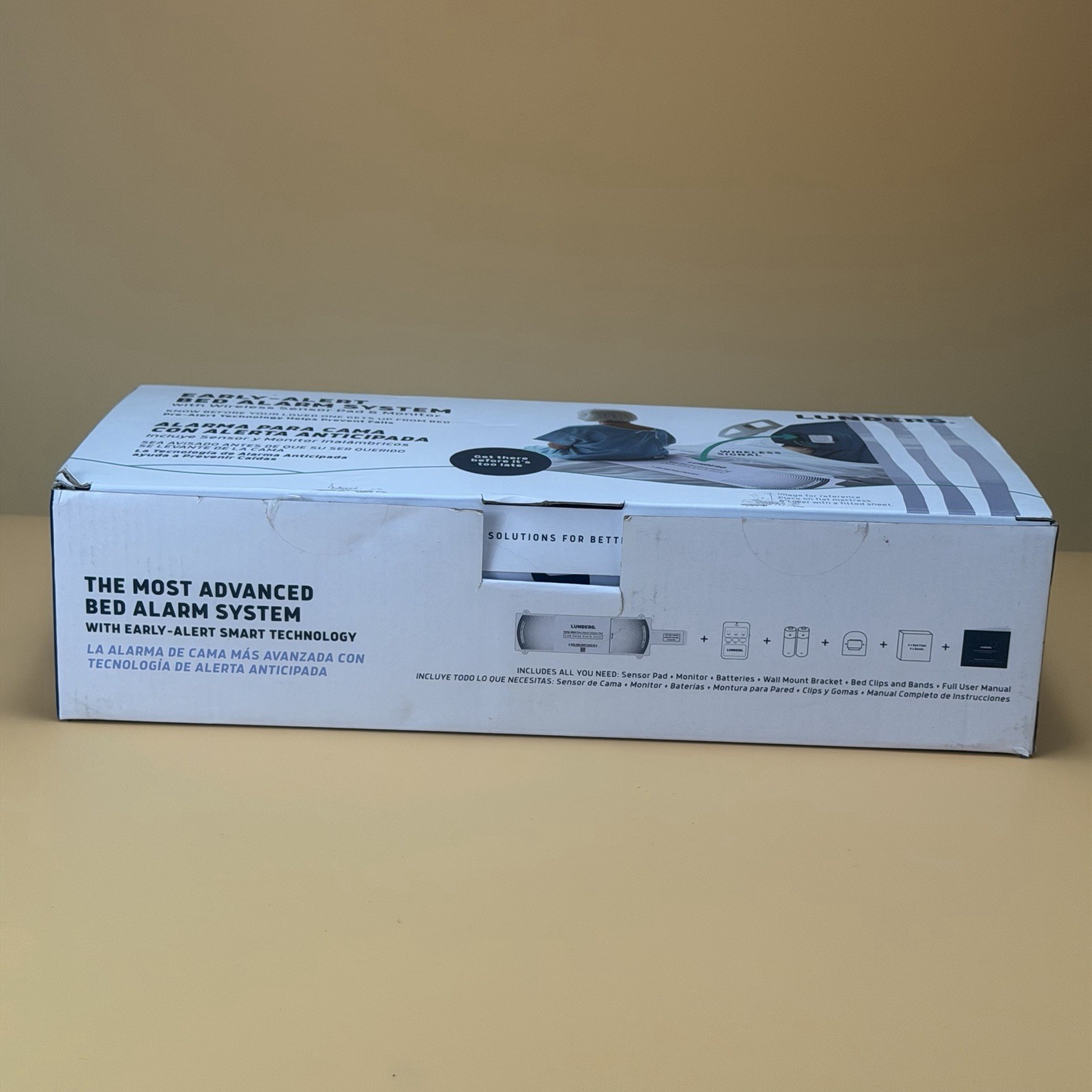 Lunderg Early Alert Bed Alarm for Elderly Adults – Wireless Sensor Pad & Pager