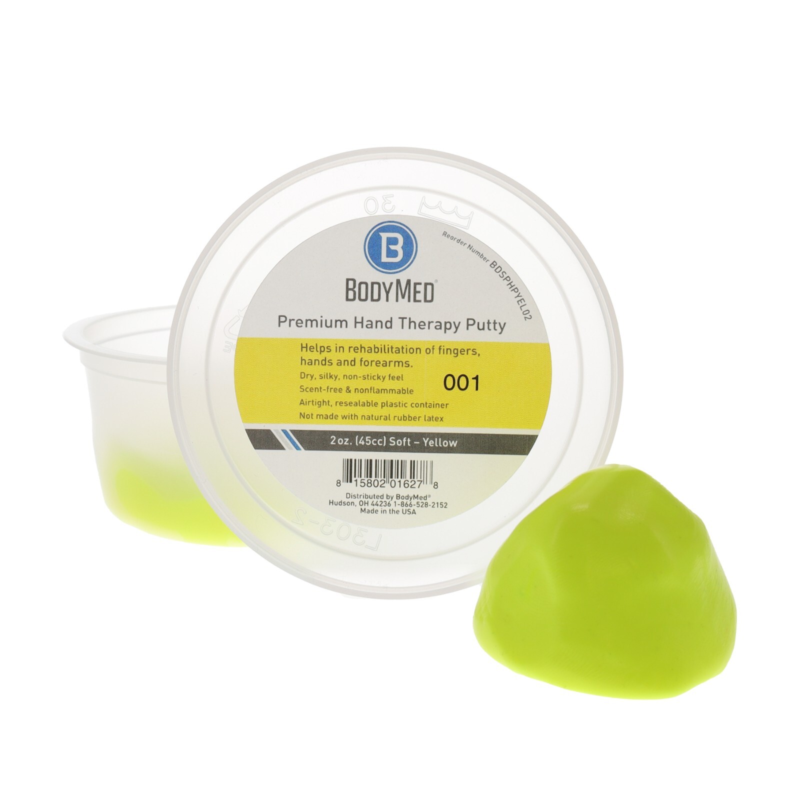 NEW! Premium Hand Therapy Putty – Physical, Occupational Therapy, 2 oz, Yellow