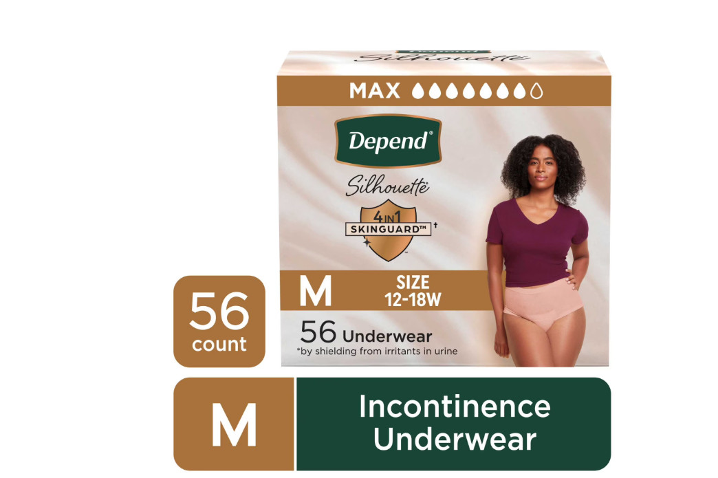 Depend Silhouette M 56 Ct Women Postpartum Bladder Leak Underwear