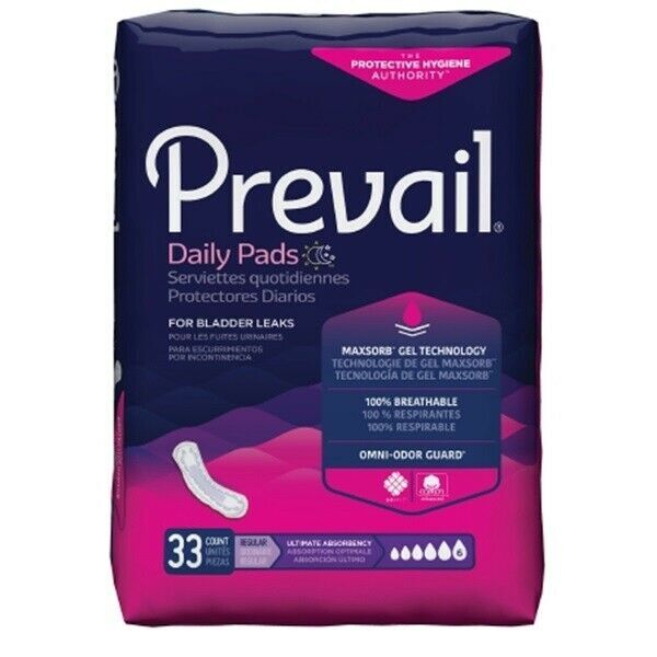 Prevail Ultimate Bladder Control Daily Pads Case Of 132 Count
