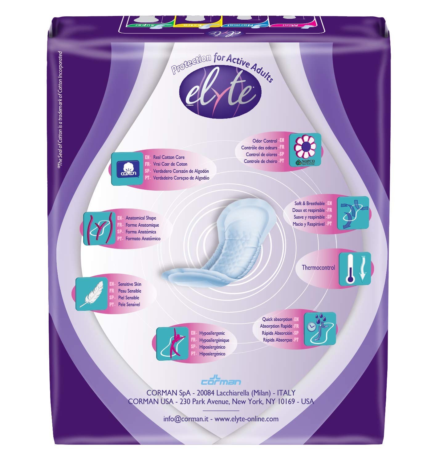 Incontinence Pads 100 Percent Pure Cotton Hypoallergenic 20 Count Soft Absorbent