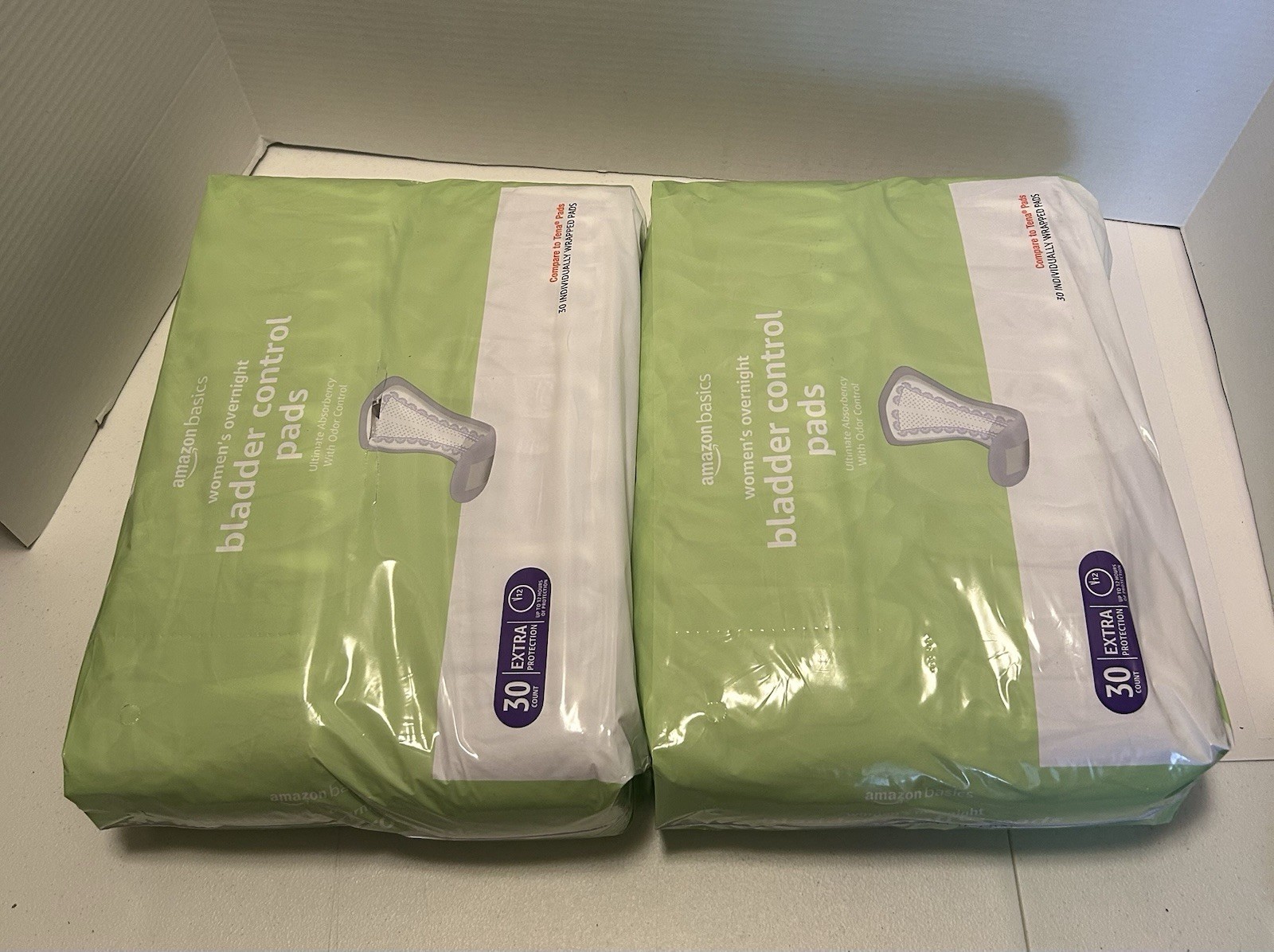 Amazon Basics Women Incontinence Bladder Control Pads 60 Count Extra Protection