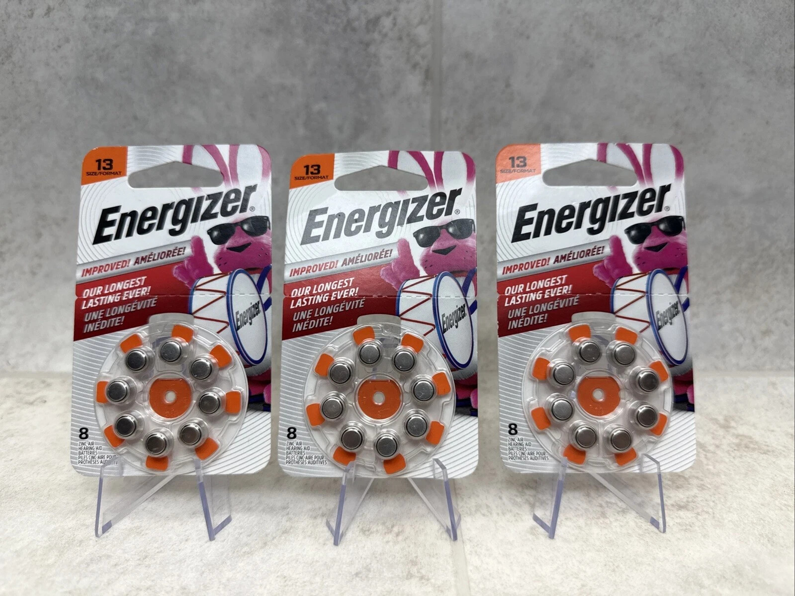 3 Packs! Energizer Hearing Aid EZ-Turn L13 8ct Ea- 24 Total! Size 13 New in pack