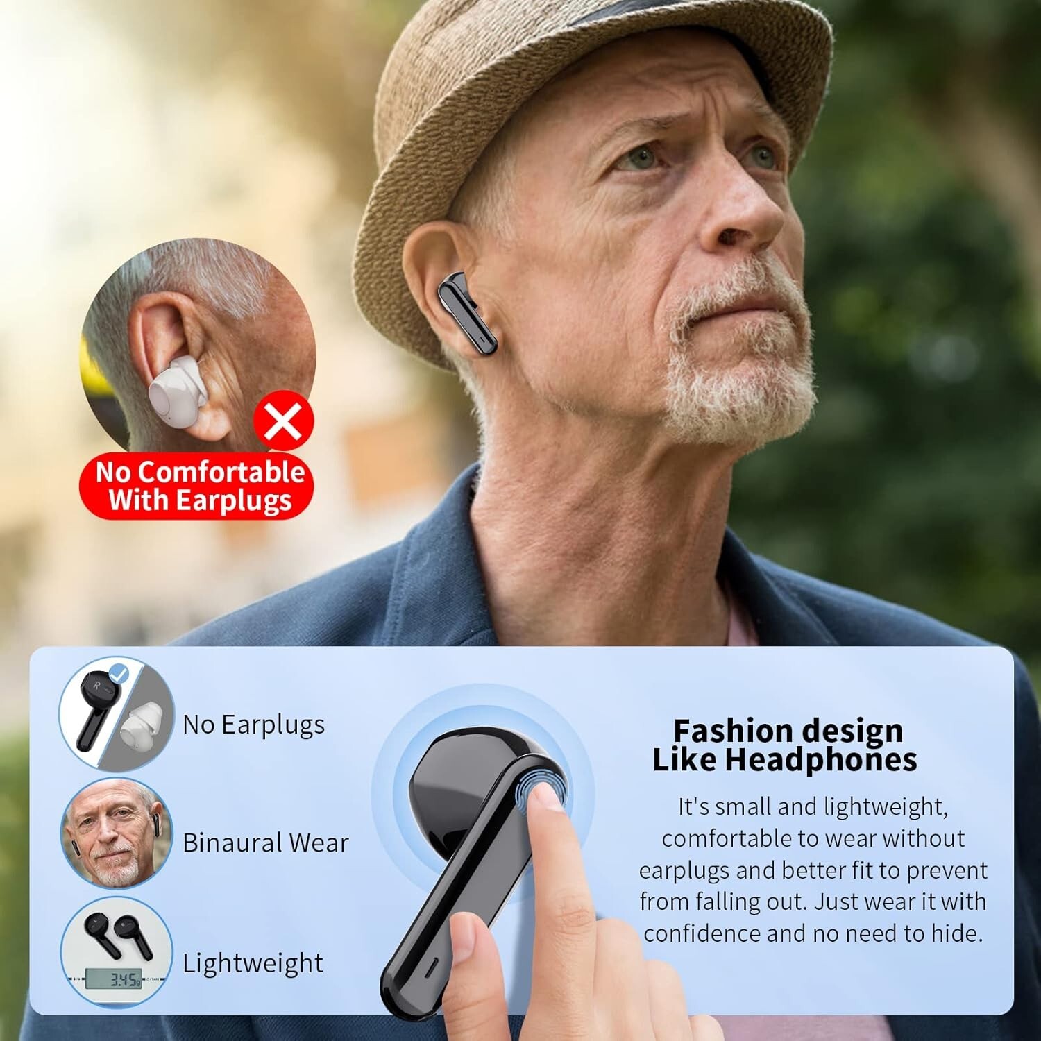 Hearing Aids, Earbyear Rechargeable Hearing Aids for Seniors with Noise Cancelli
