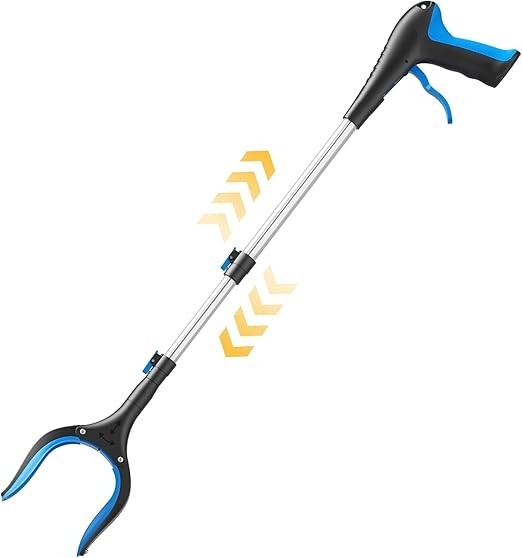 Telescopic Grabber Reacher Tool, 5-Level Adjustable Length (23” to 41”) – Tras