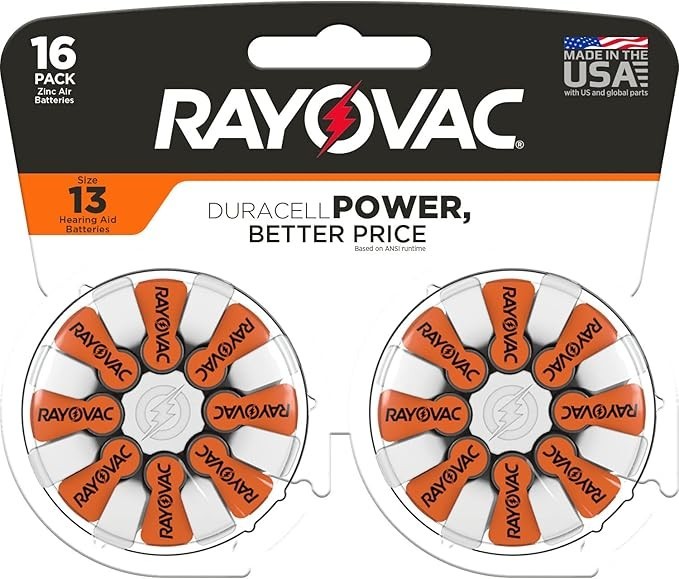 16 Pack Hearing Aid Batteries Rayovac Size 13 Best By April 2025