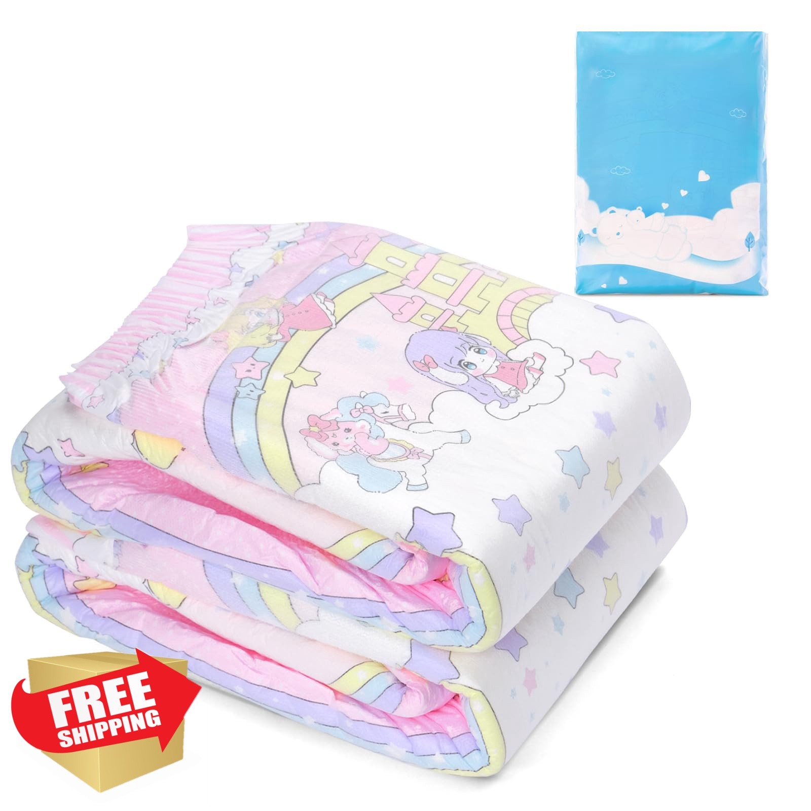 Littleforbig Adult Diaper Pink Large