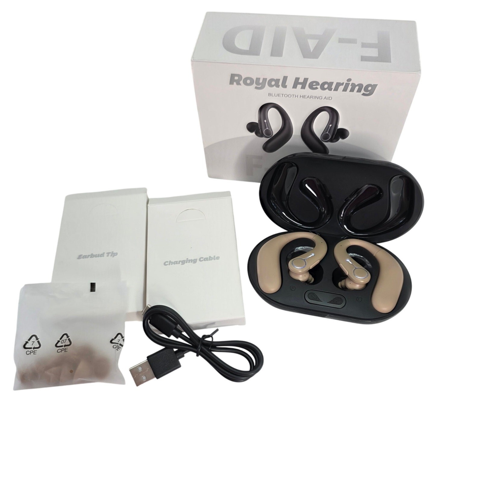 Bluetooth Hearing Aid for Seniors Rechargeable Noise Cancelling Volume Control