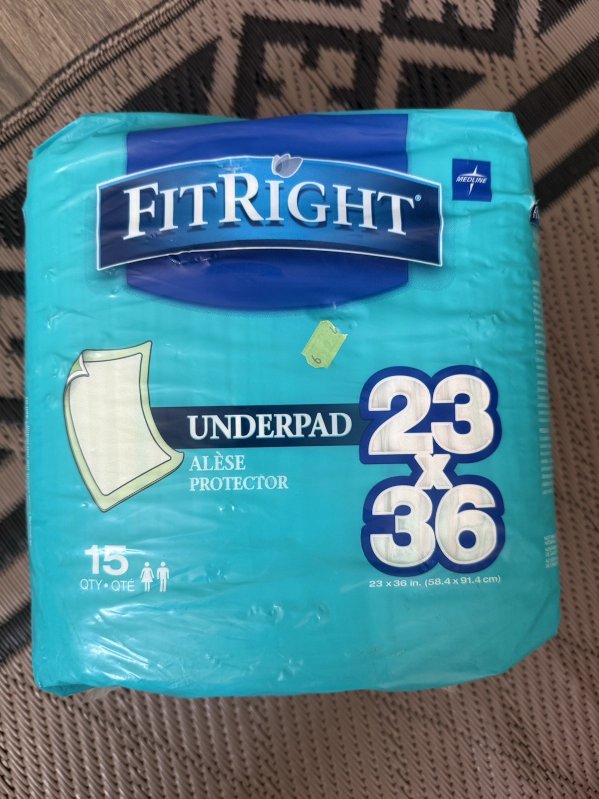 Medline FitRight Underpad 23” x 36” Comfortable Protection Unisex – 15 Pads