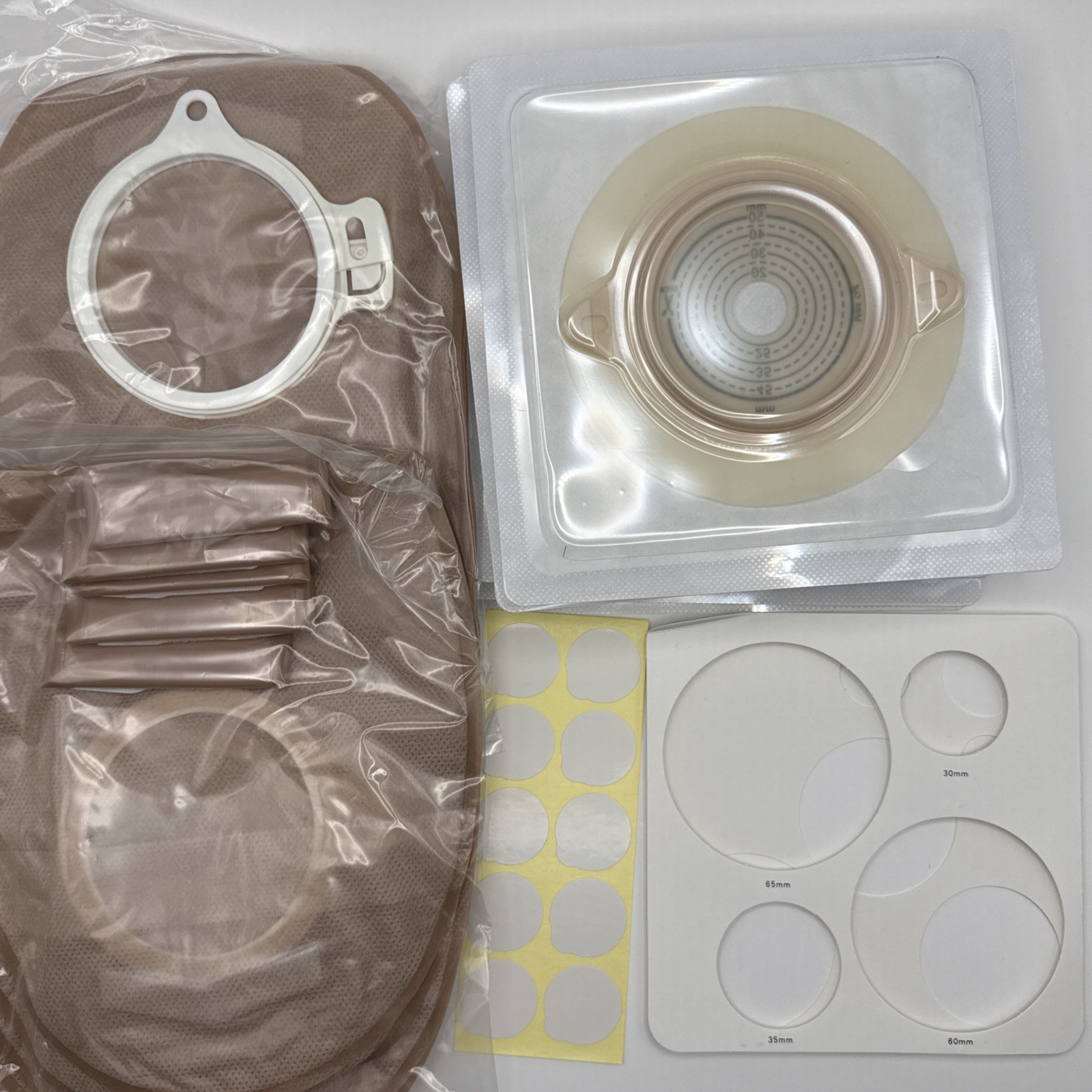 Ephimport 2 Piece Ostomy Supplies 10 Bags 5 Barriers Max Cut 50 mm Exp 03/27