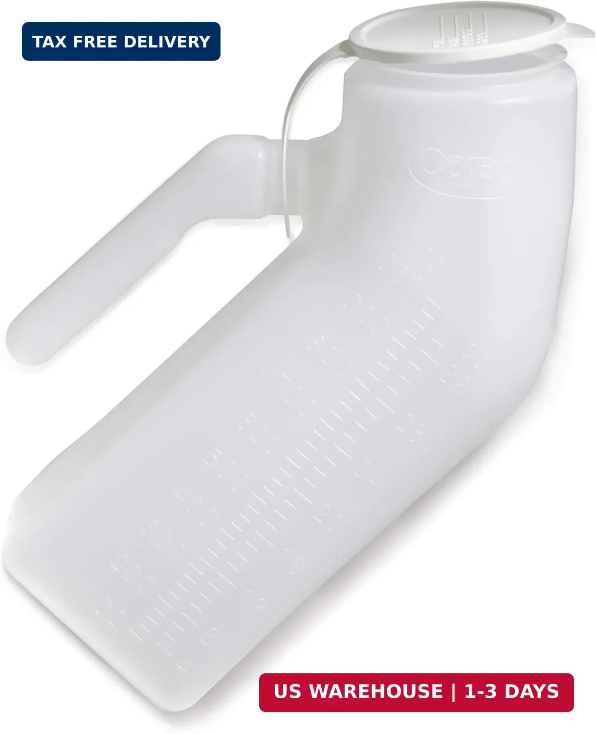 Carex Portable Urinal For Men – Male Urinal and Travel John – Plastic Urinal
