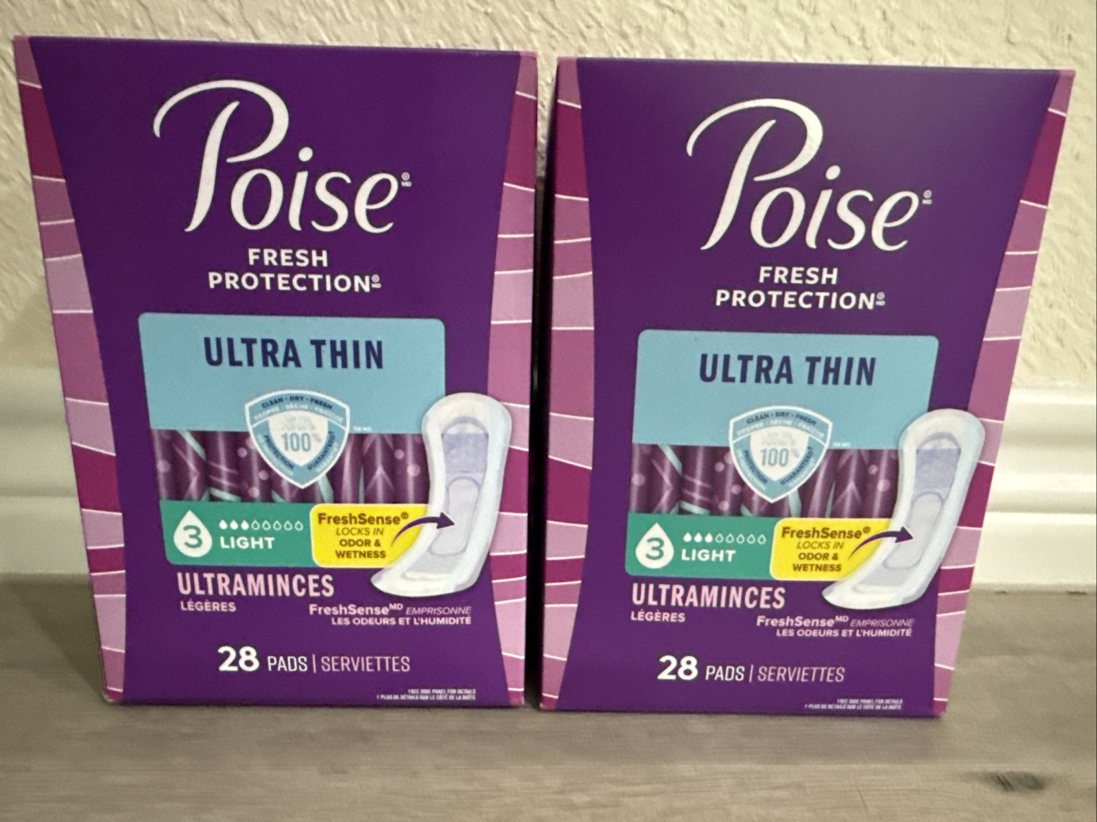 Poise Ultra Thin Postpartum Incontinence Pad – Light Absorbency, 28 Count