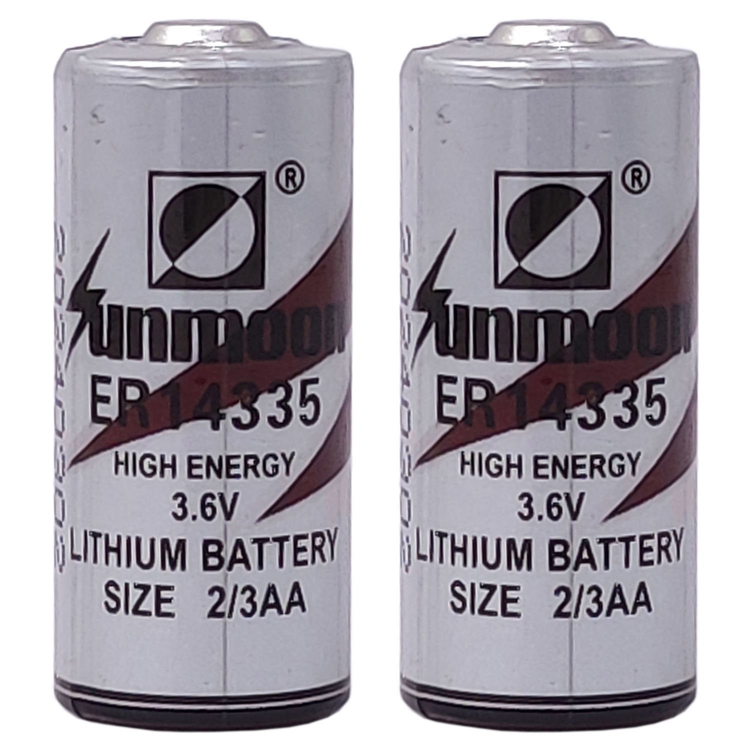 2Pcs ER14335 SUNMOON 2/3AA 3.6V 1650mAh PLC Battery Non-rechargeable Battery New