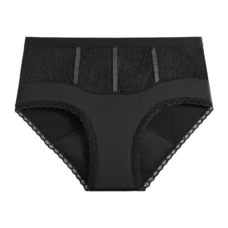 Women’s Menstrual Underwear High-Waisted Sexy Lace 4-Layer Absorption Breathable