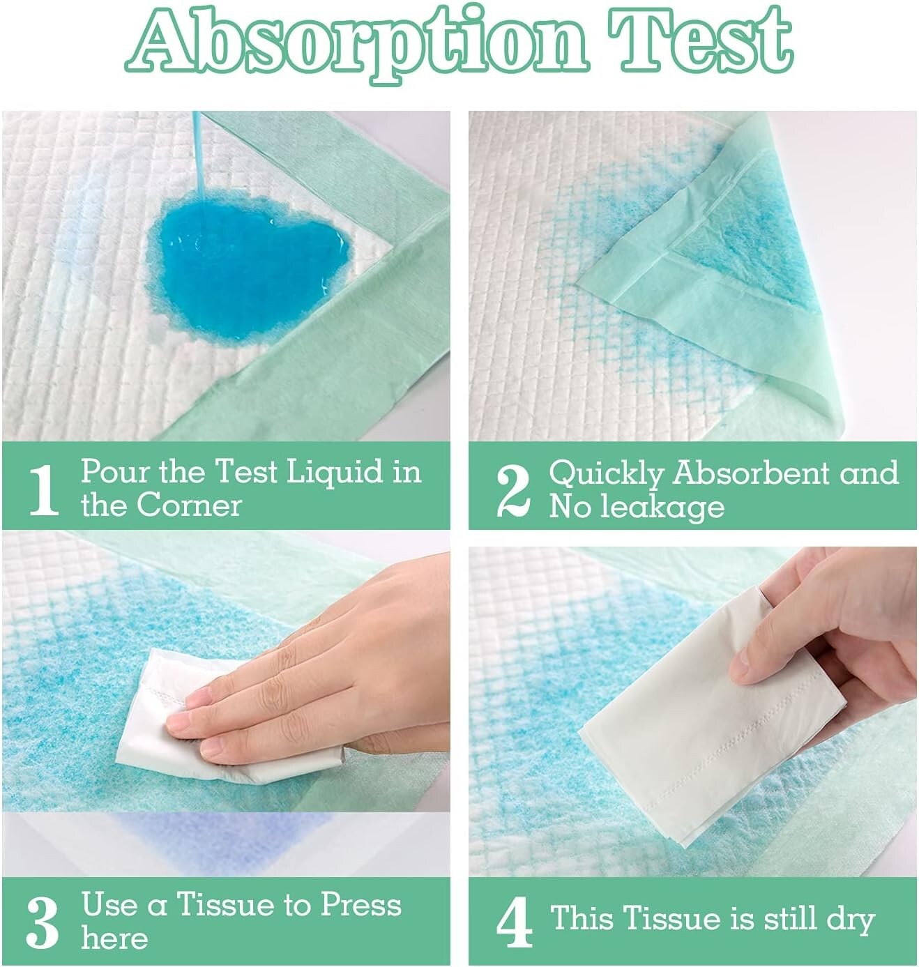 Comfortable and Absorbent 30″x36″ Disposable Bed Pads – 50 Pack for All Ages