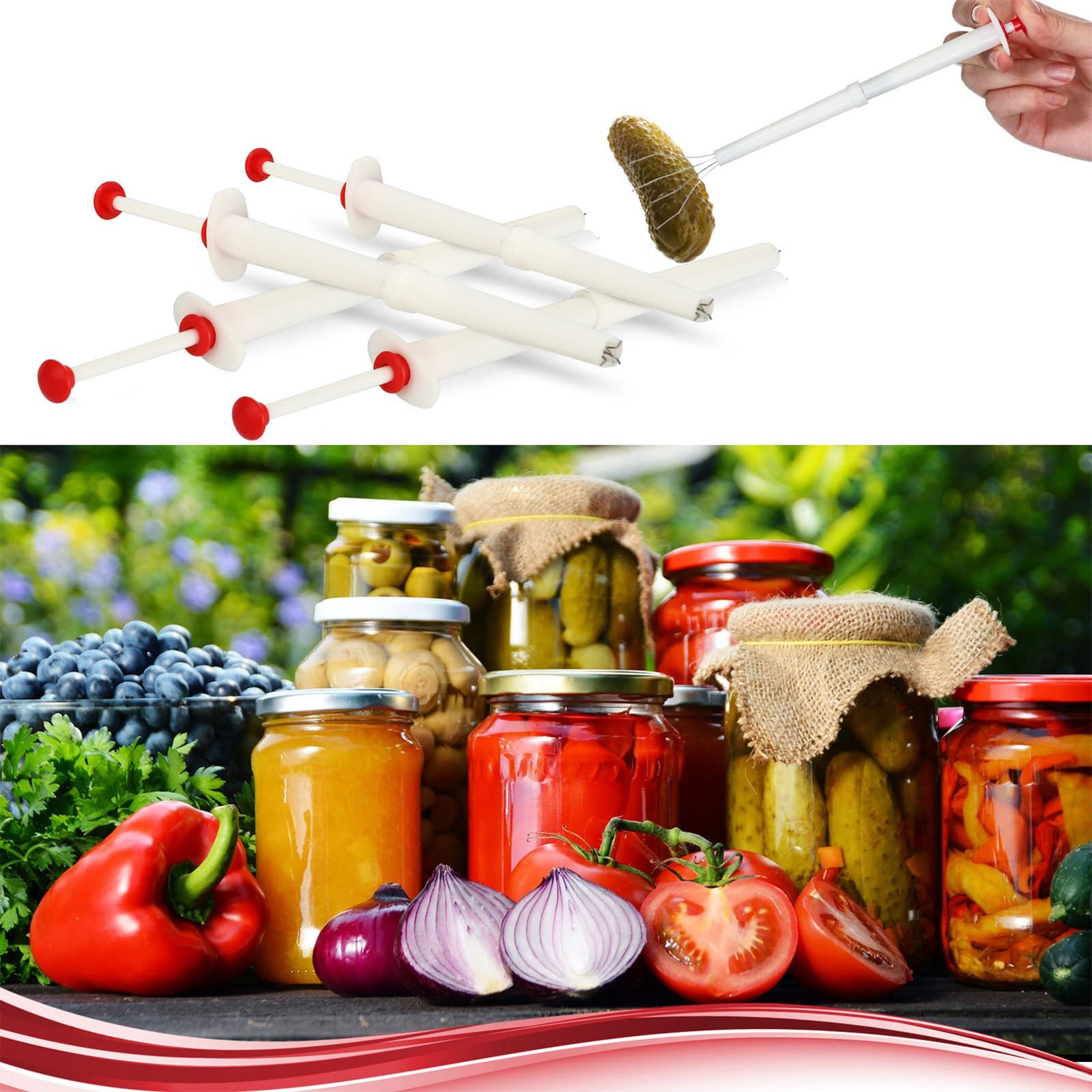 4Pcs Pickle Picker Flexible Stainless Steel Claws Olive Pepper Grabber For