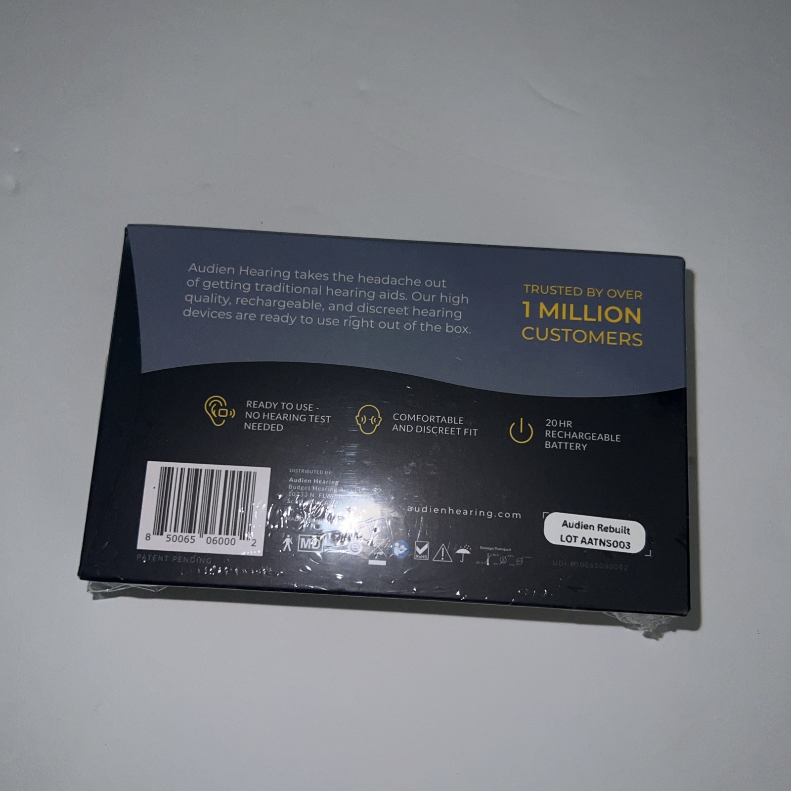 Audien Atom One Rechargeable OTC Hearing AIDS Hearing Aid
