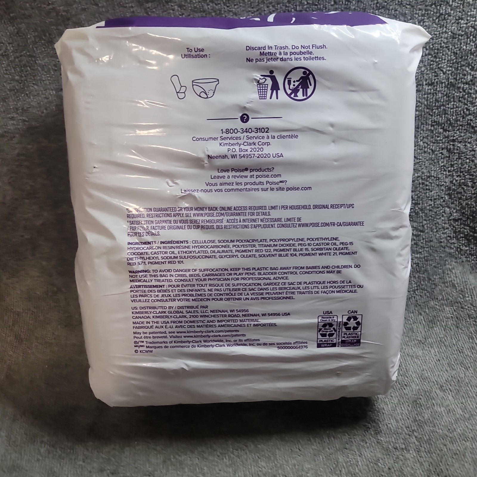 Poise Fresh Protection Overnight 8 Extra Coverage 24 Pads Instantly Absorbs