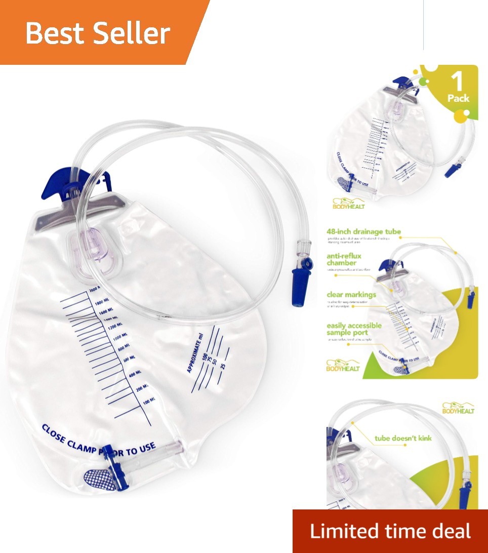 Sanitary Urine Drainage Bag with 48″ Tube – 2000 mL, Perfect for Home & Hospital