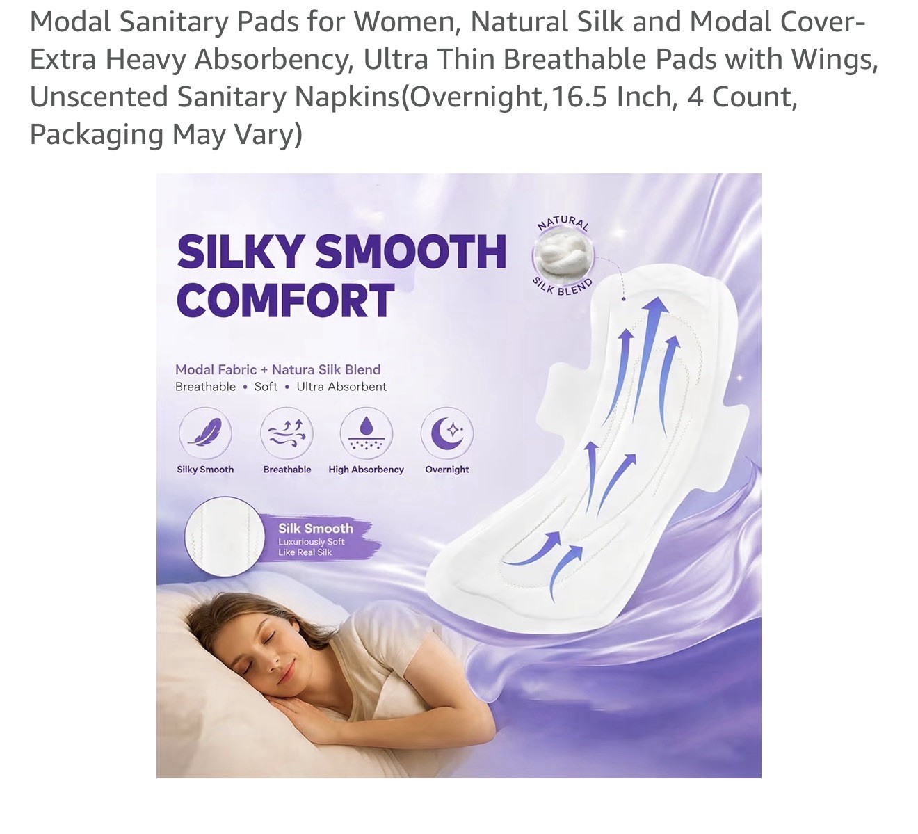 Modal Sanitary Pads for Women – Extra Heavy Absorbency Natural Silk Period Pads