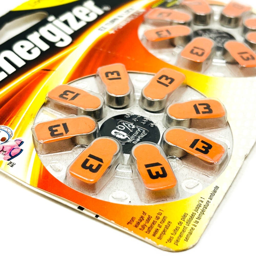 16 pcs Energizer AZ13DP-16 EZ Turn & Lock Zero Mercury Hearing Aid Battery