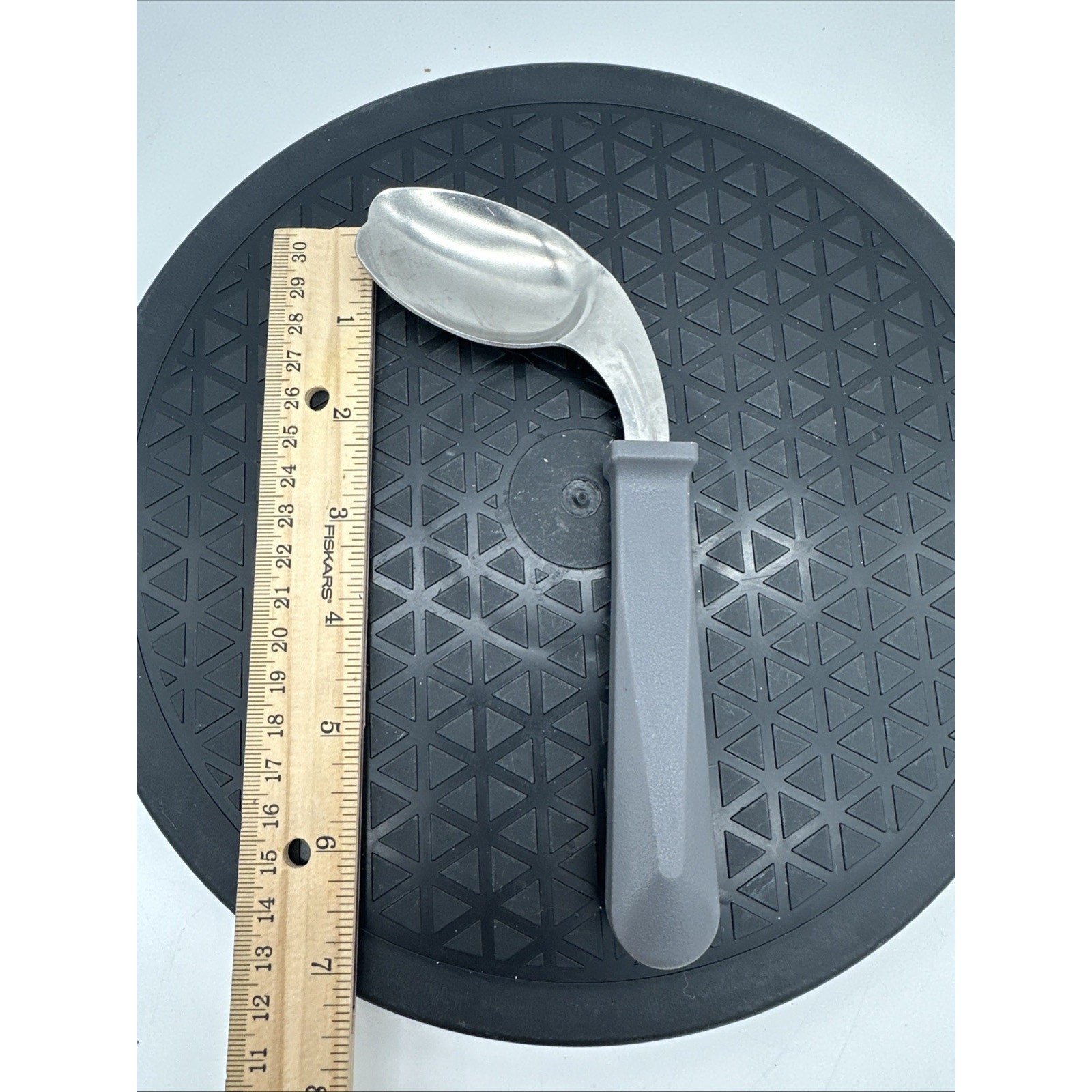 Deluxe Easy-Hold Offset Spoon, Right Hand, Stainless Steel Utensil