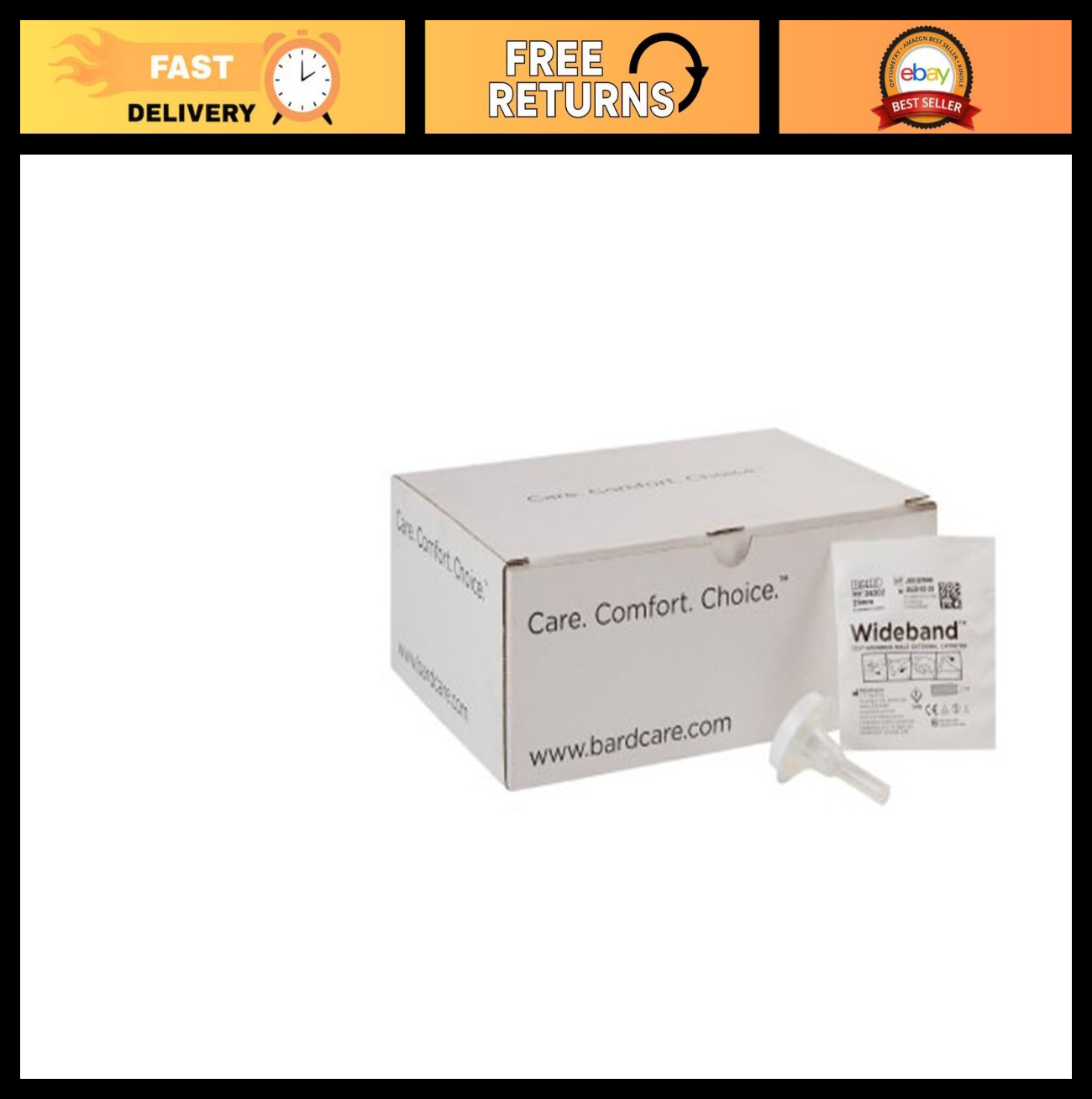 30 Pack Medium External Catheters 29mm, Extra Adhesive, Wideband Comfort Fit