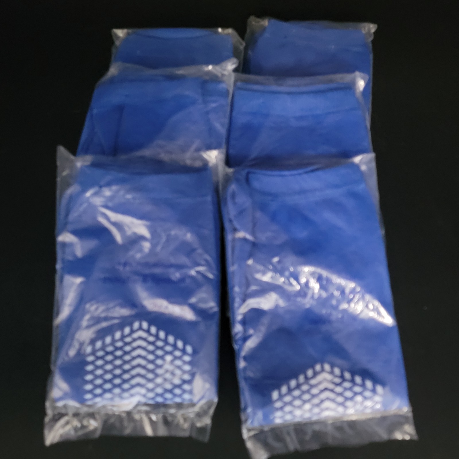 ACTI TRED 6 Pairs Patient Slippers Double Sided Tread Navy Blue 4XL