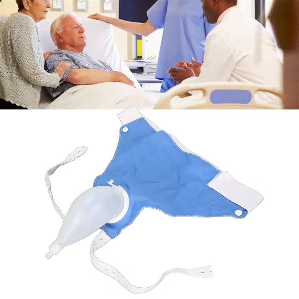 Reusable Silicone External Urine Catheter Collector Bag Wearable Urinal Bag Aids