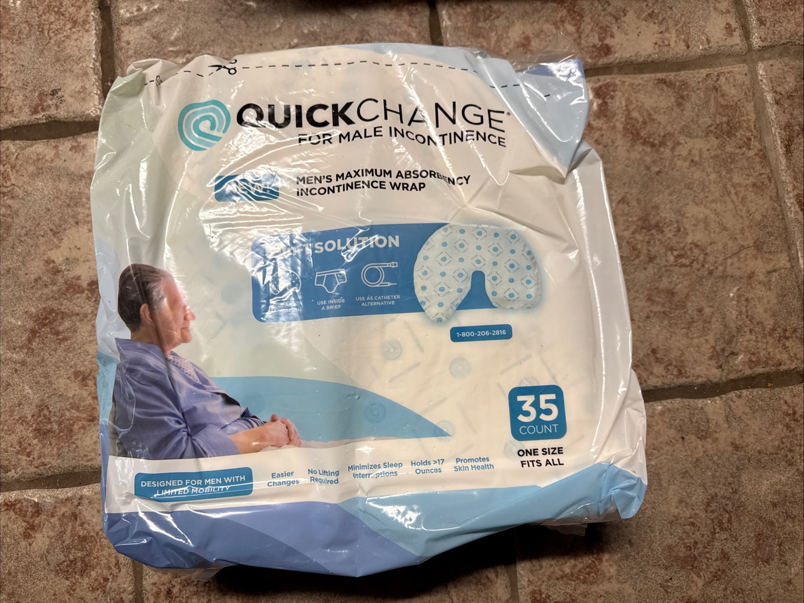 QuickChange Male Incontinence Urine Management Wrap 35 Count Sealed