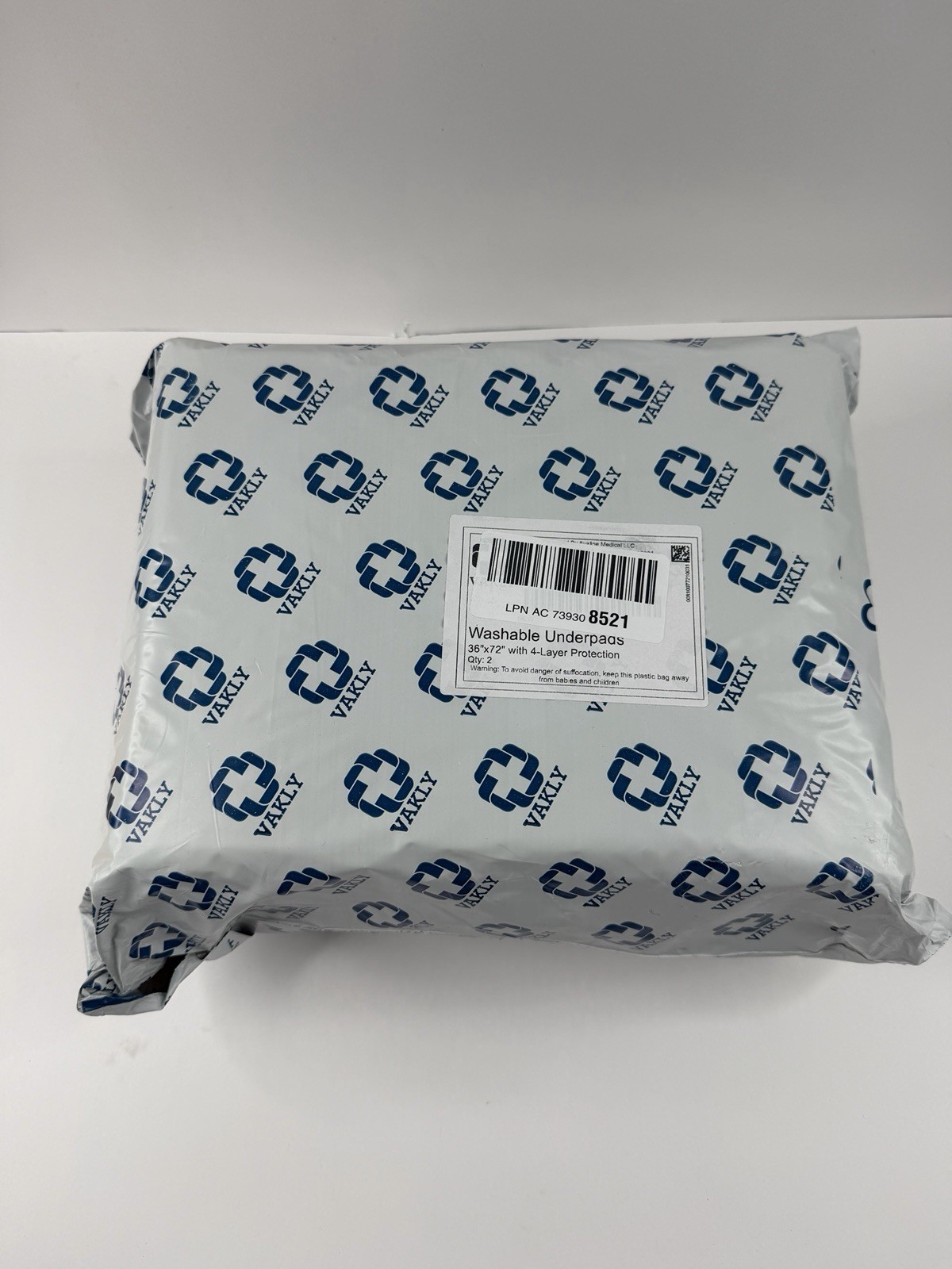 36×72 Washable Underpads Waterproof Incontinence Pad 4-Layer Protection 2 Pack