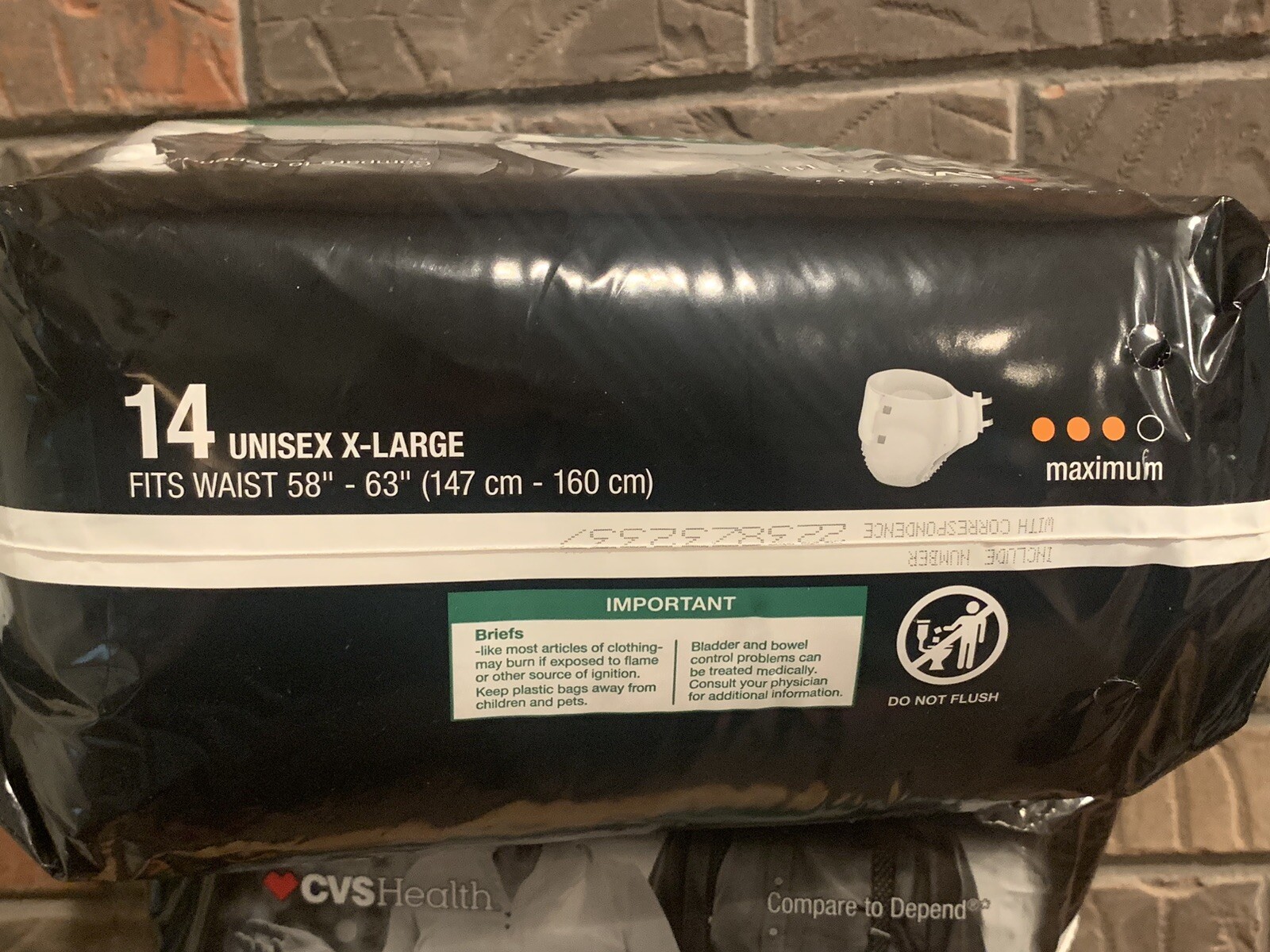 CVS Health Men’s Max Absorbency Protection Underwear Size XL 14 ct Fast Shipping