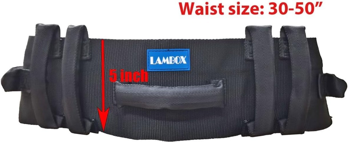 Gait Belt Transfer Belt with 7 Nylon Padded Handles, Medical Nursing Safety G…