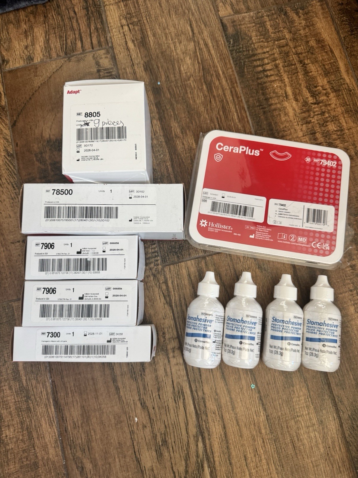 Hollister Adapt Ostomy: 7300,7906,78500,8805,79402, Convatec Powder 025510 Exp28