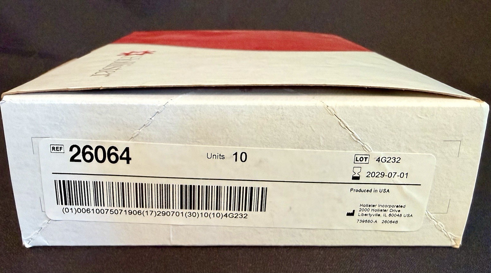 NEW Hollister 26064 One-Piece Drainable Ostomy Pouch / 1 box of 10qty / EXP 2029
