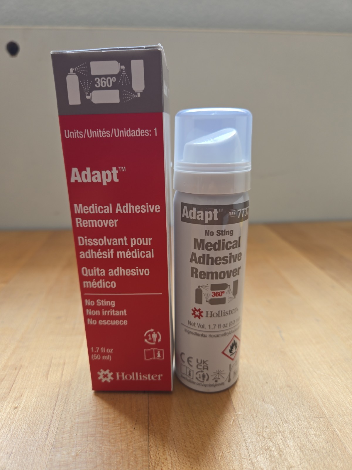 NEW OTC Hollister Adapt Medical Adhesive Remover Spray, 1.7 oz