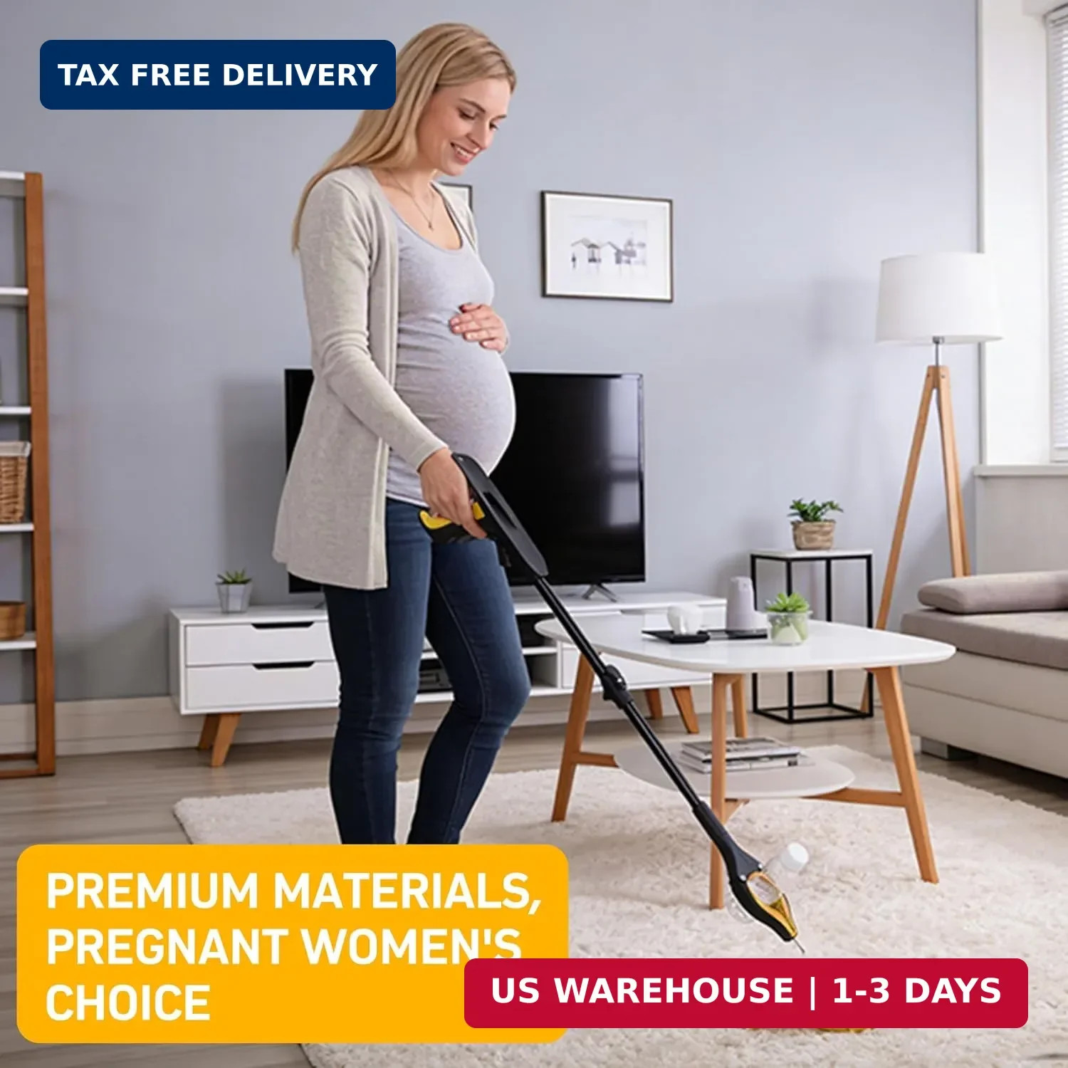 32 inch GrabRunner Folding Reacher Grabber Tool with Shoehorn,360° Rotating Head