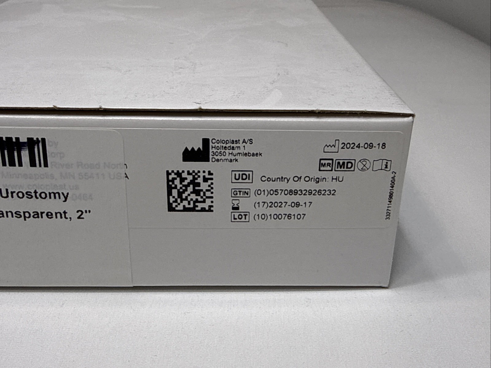Box of 10 – Coloplast 11498 SenSura Mío Click Urostomy Pouch Exp 9/2027