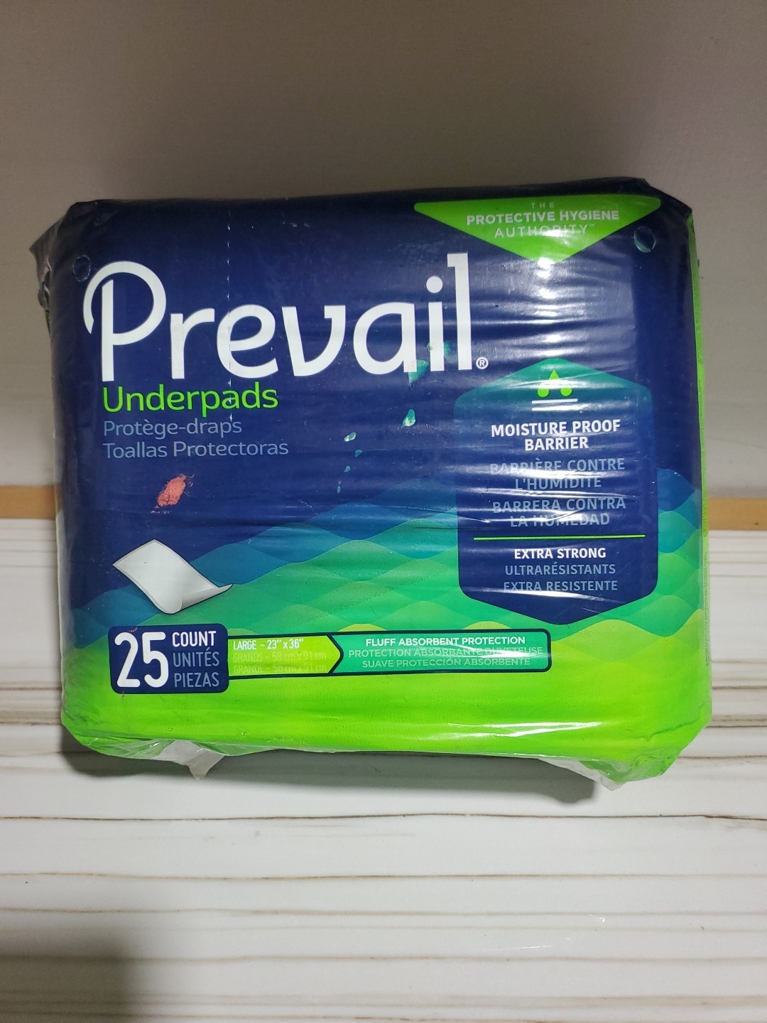 Prevail Total Care Disposable Underpads (23X36″) 25 pads Large Extra Strong –