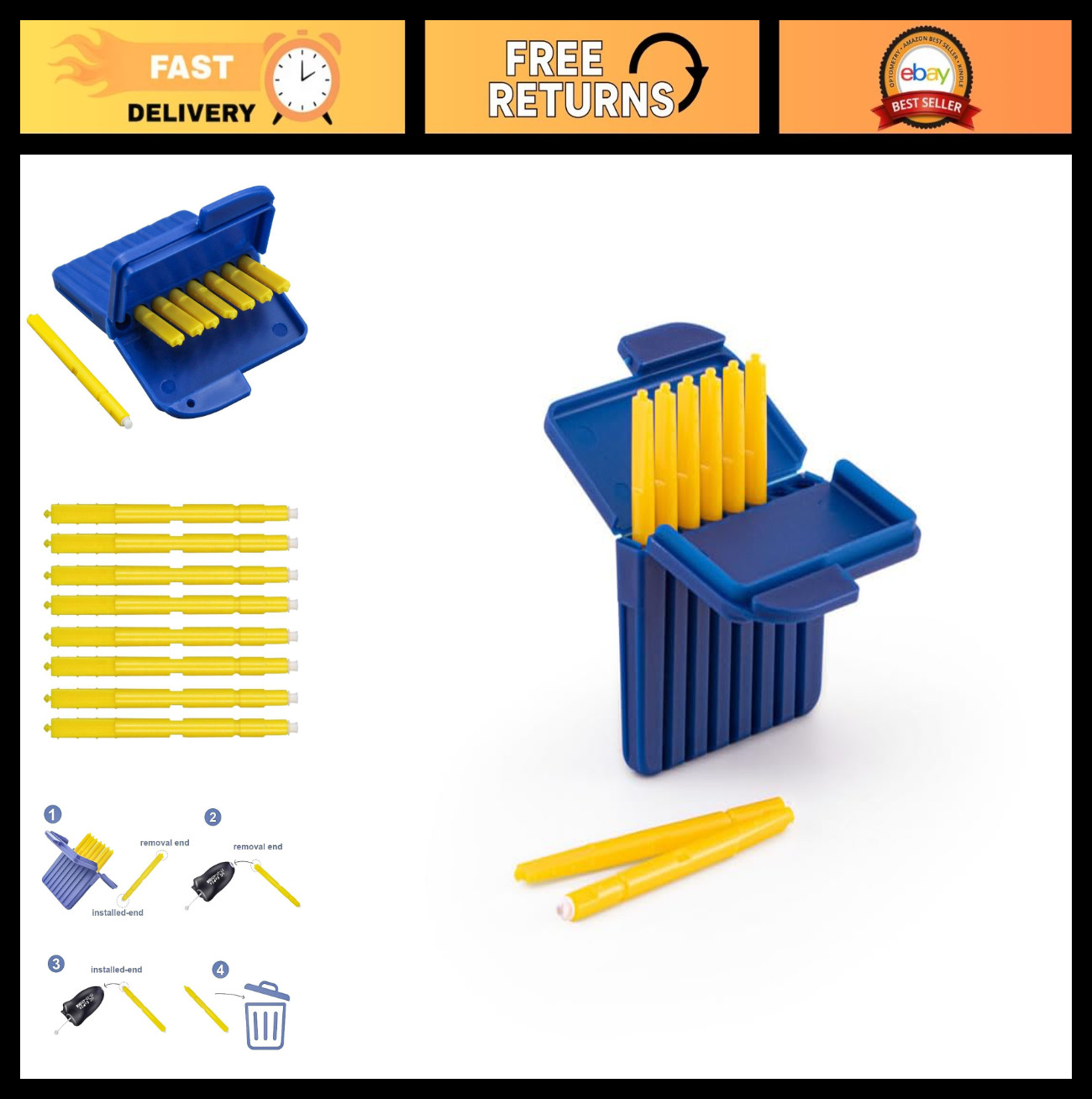 Hearing Aid Wax Guards Filters – 80 Pcs Earwax Trap Replacement Sticks