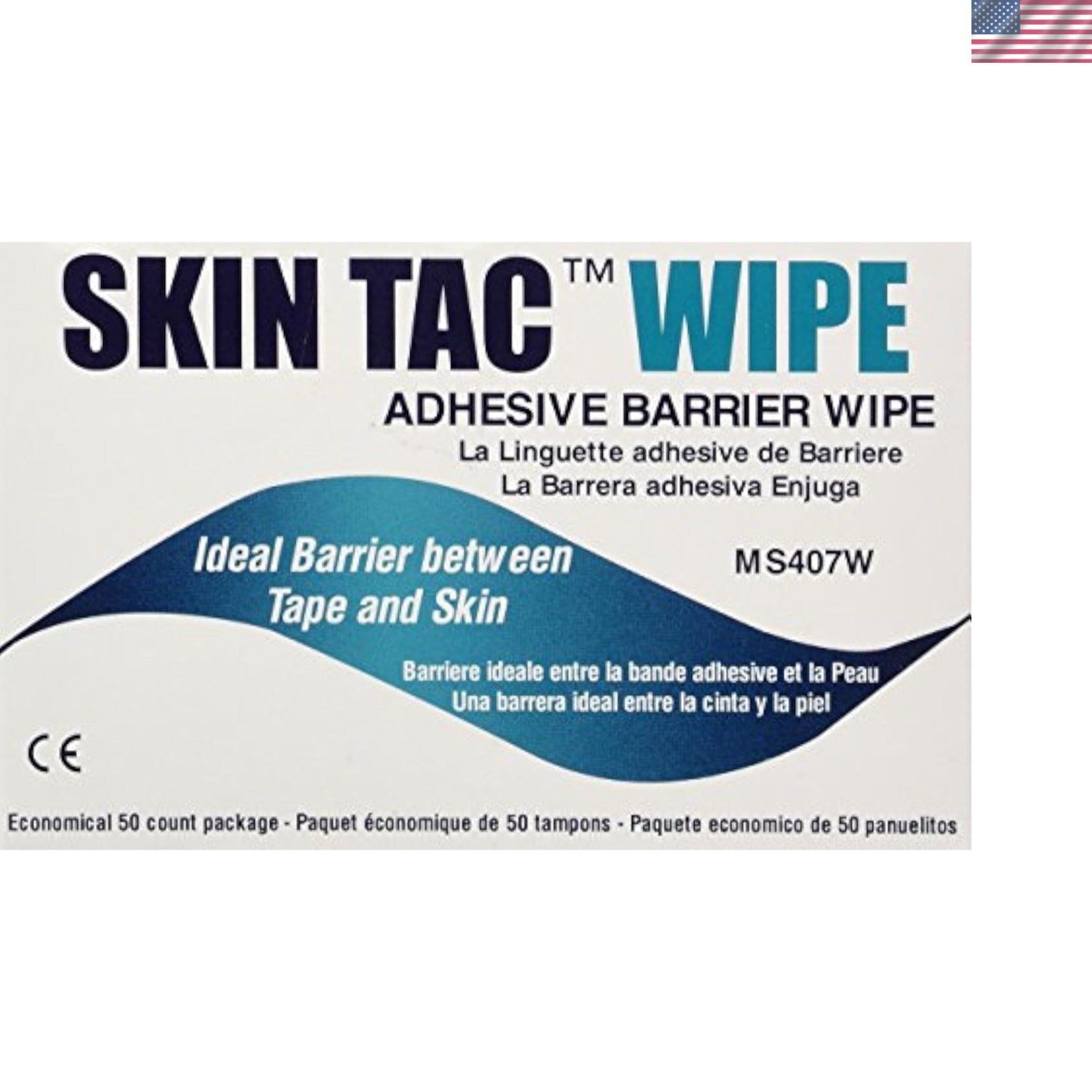 Adhesive Barrier Wipes 50 Count – Latex-Free Hypoallergenic Skin Care Solution