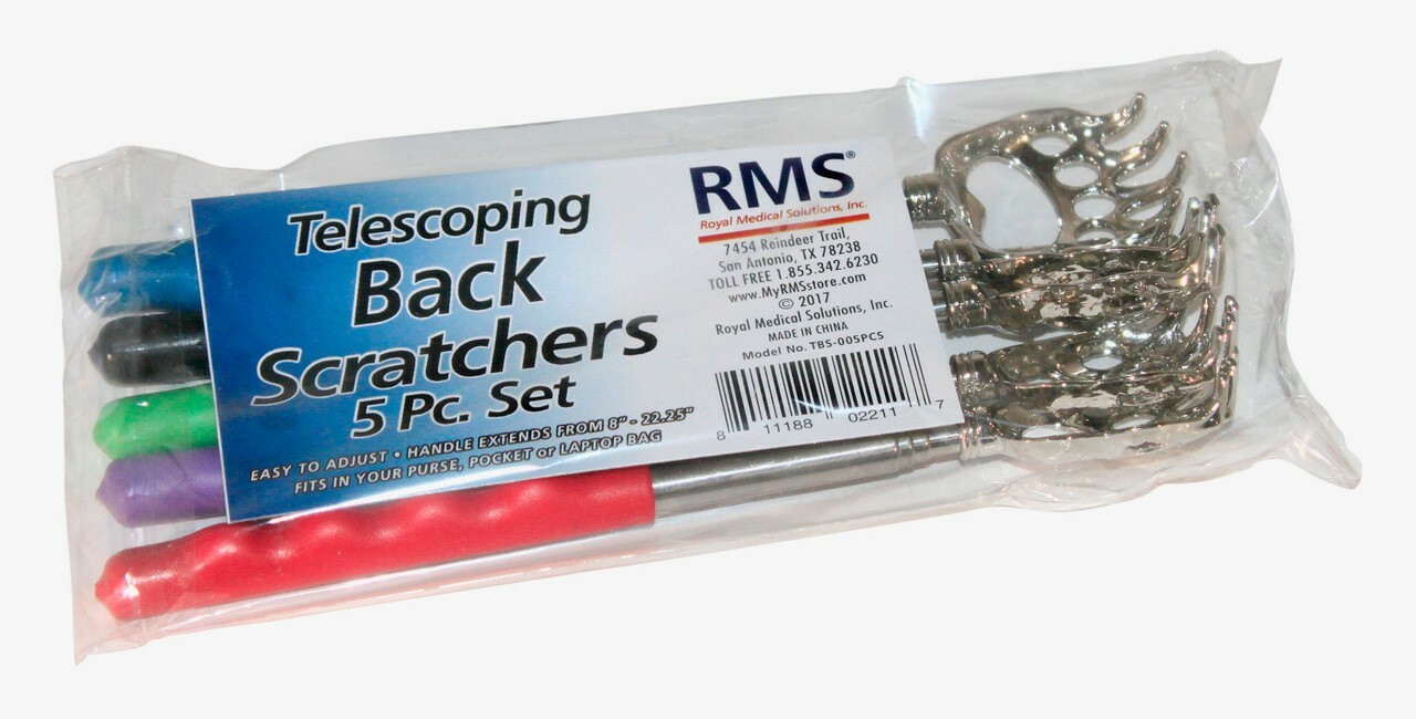 RMS Telescoping Bear Claw Back, Head, Scalp, Foot Massager or Scratcher – 5 Pack