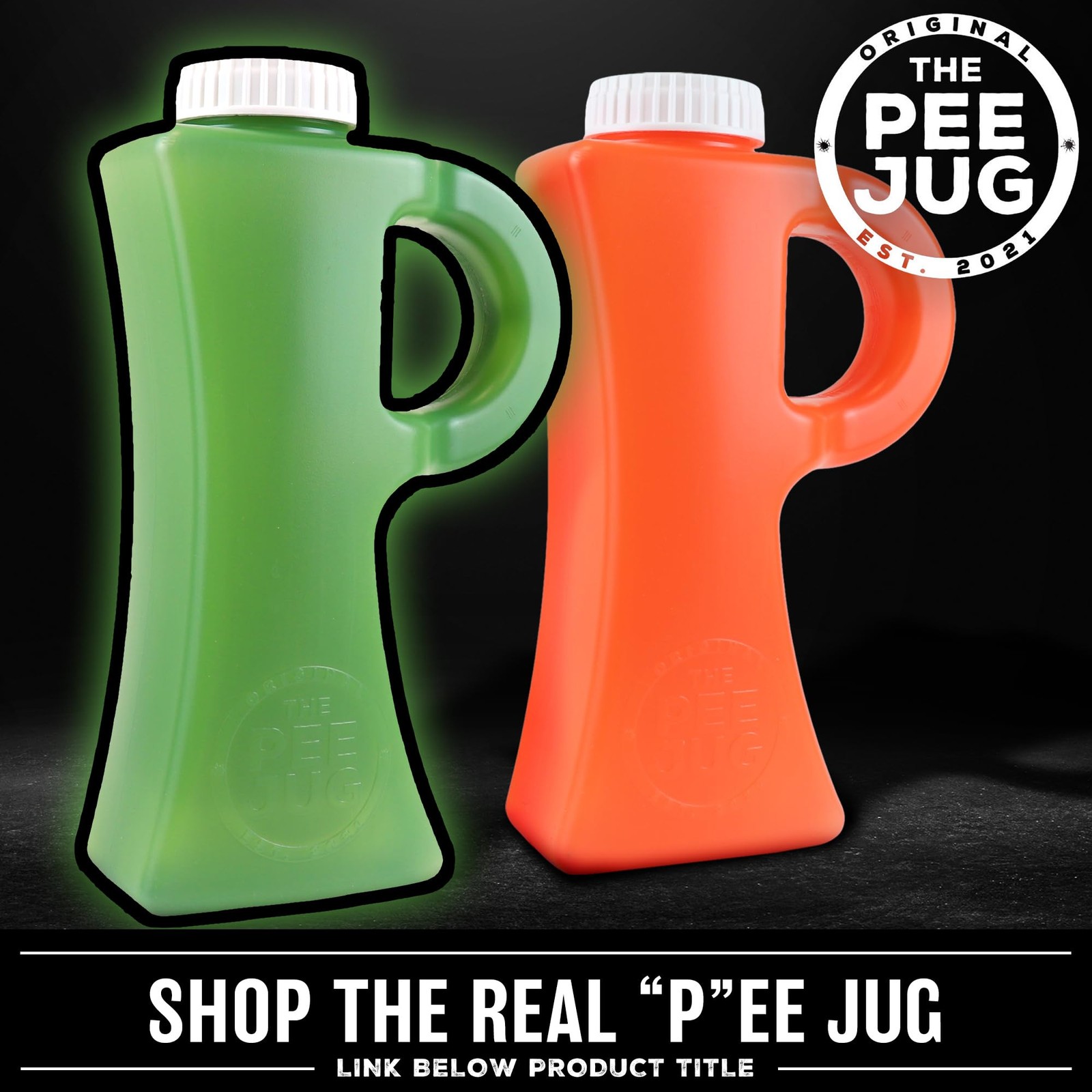 2011mL 68oz SpillProof Portable Urinal, Green