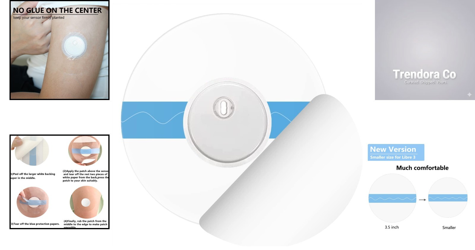 Sensor Covers for Libre 3 – 60 Waterproof Patches, Lasts 14 Days, Easy to Use